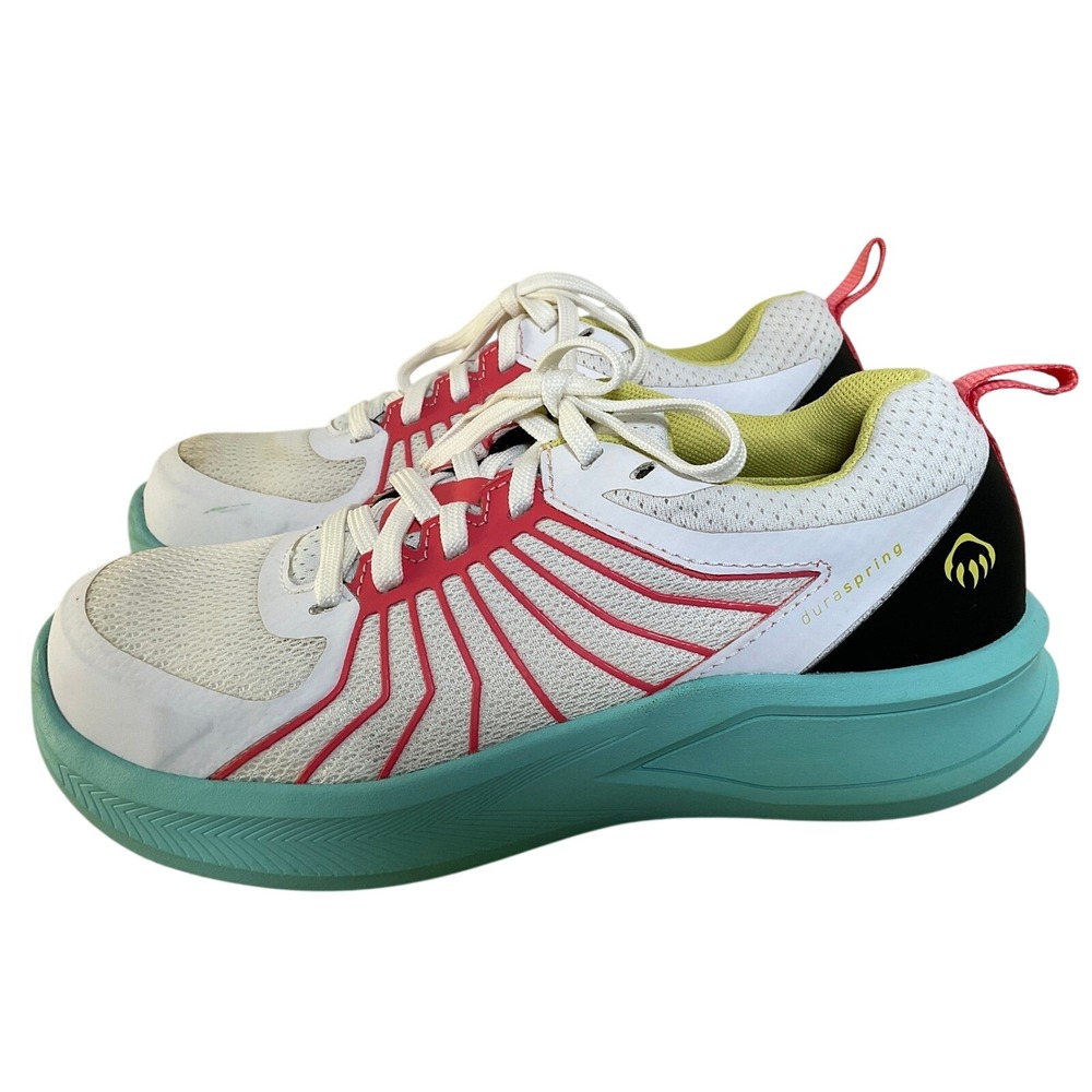Wolverine Rev Duraspring‎ Women's 8.5 Carbon Safety Toe Work Shoes Pink Aqua